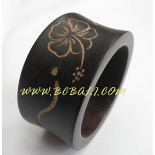 Bali Wooden Carved Bangles Handmade